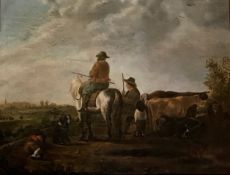 Dutch Drovers - Dutch Drovers Dutch Cattle Drovers, Unsigned Circa 1780-1800