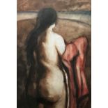 Gordon Brown Scottish Artist Watercolour Painting “Red Robe”