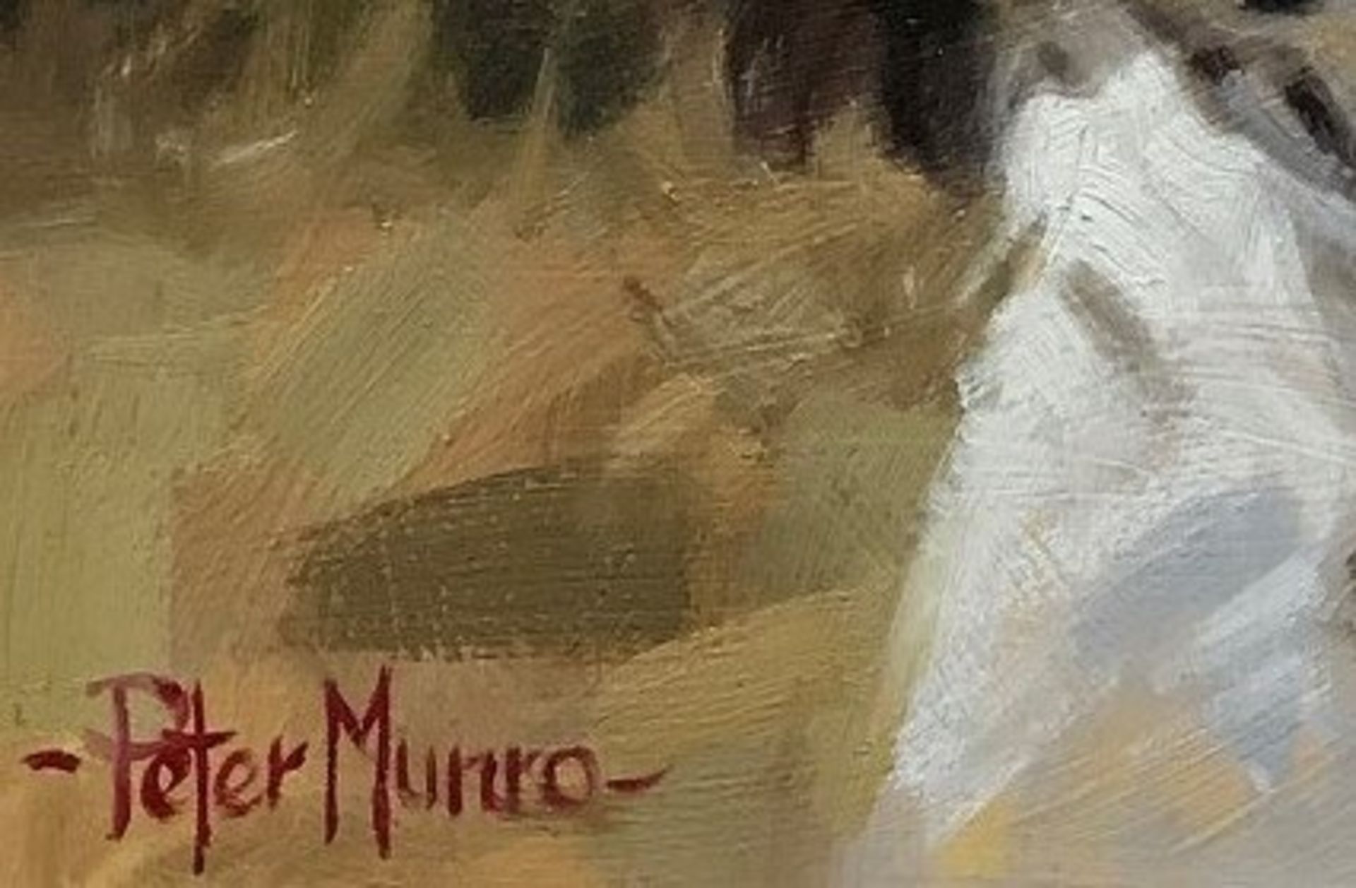 Signed Oil Painting By Peter Munro  " Spaniel" - Image 3 of 3