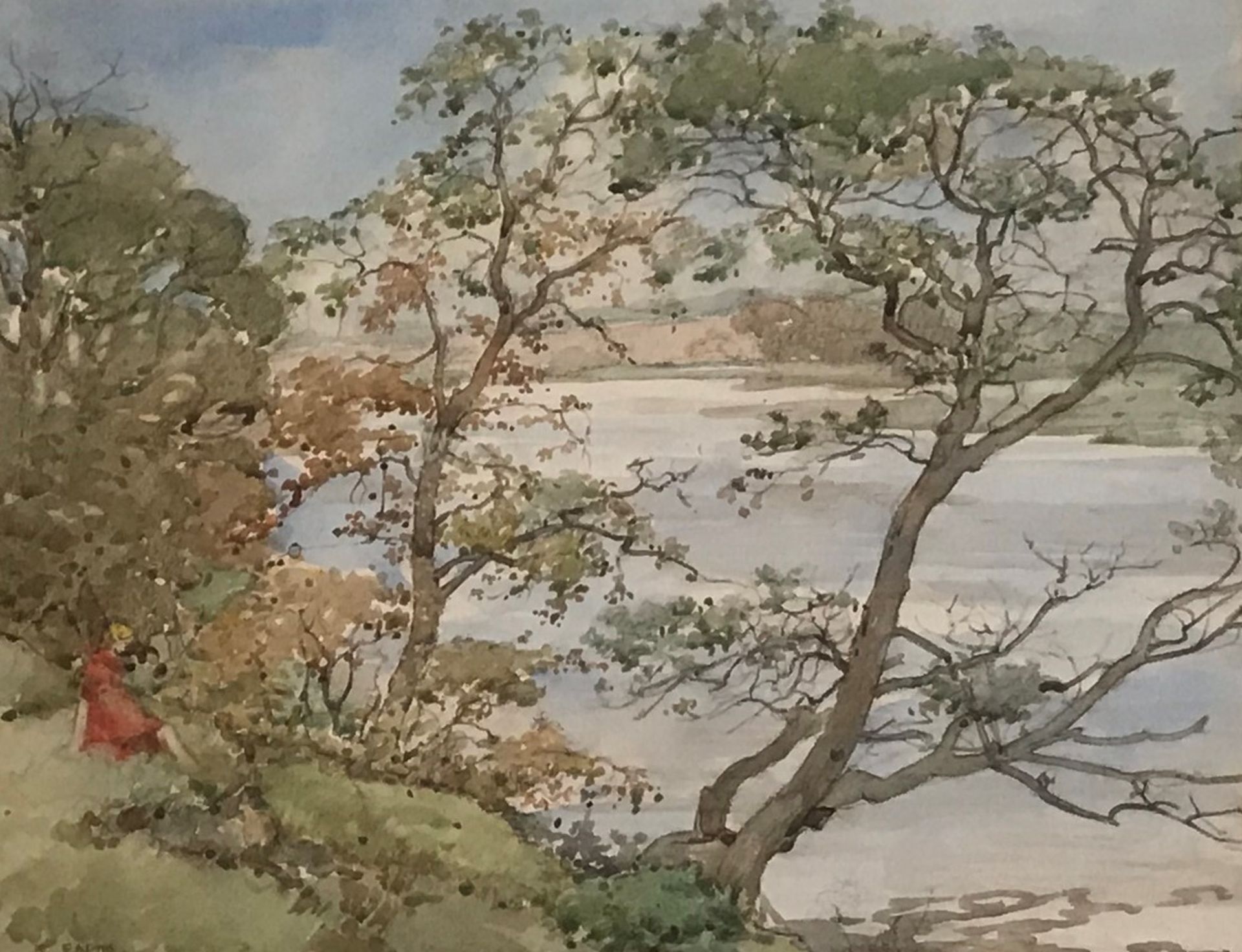 Robert Eddie R.S.W. (Scottish 1877–1954) Signed Watercolour Summer By The River - Image 4 of 4