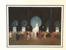 Hans Jacob Hansen 1853-1947 Watercolour Aribic Market Place