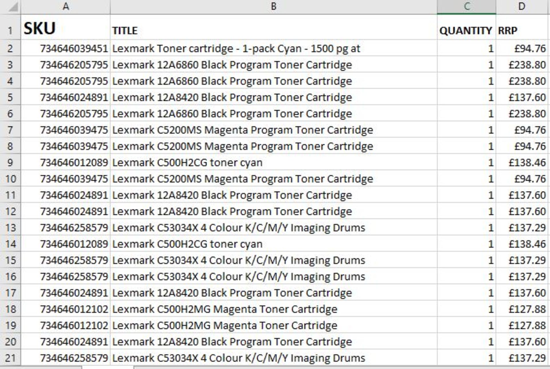 Untested Toner and Cartridge Returns – 81 Items - RRP £7,059.94 - Image 5 of 7