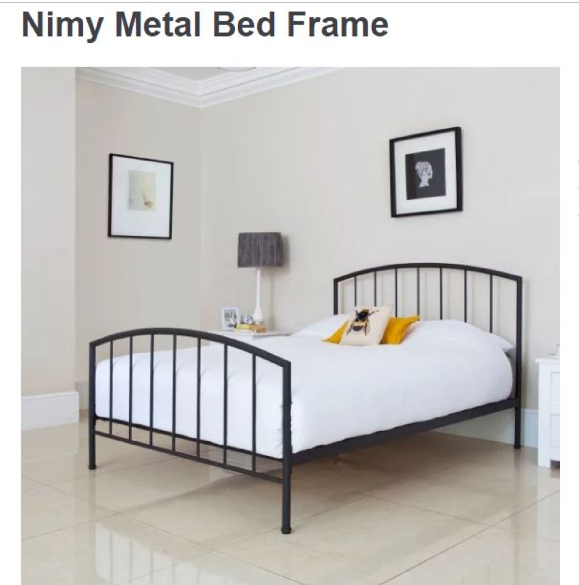 New & Sealed Packaging – Nimy Metal Bed Frame - Items 5 - RRP £345.00