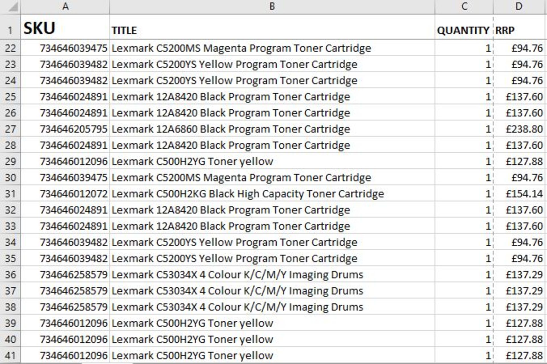 Untested Toner and Cartridge Returns – 81 Items - RRP £7,059.94 - Image 6 of 7