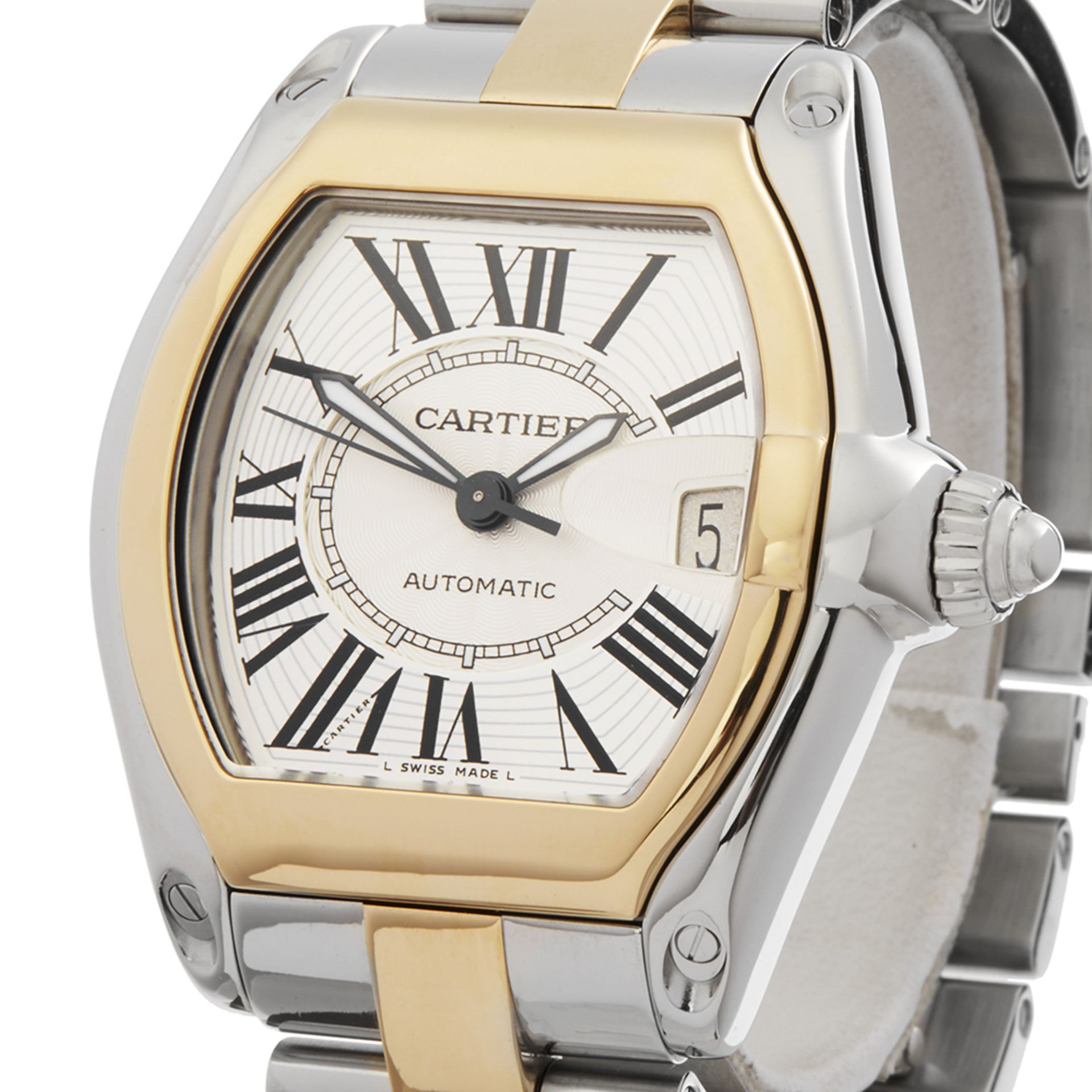2010 Cartier Roadster Stainless Steel & 18K Yellow Gold - 2510 or W62031Y4 - Image 4 of 9