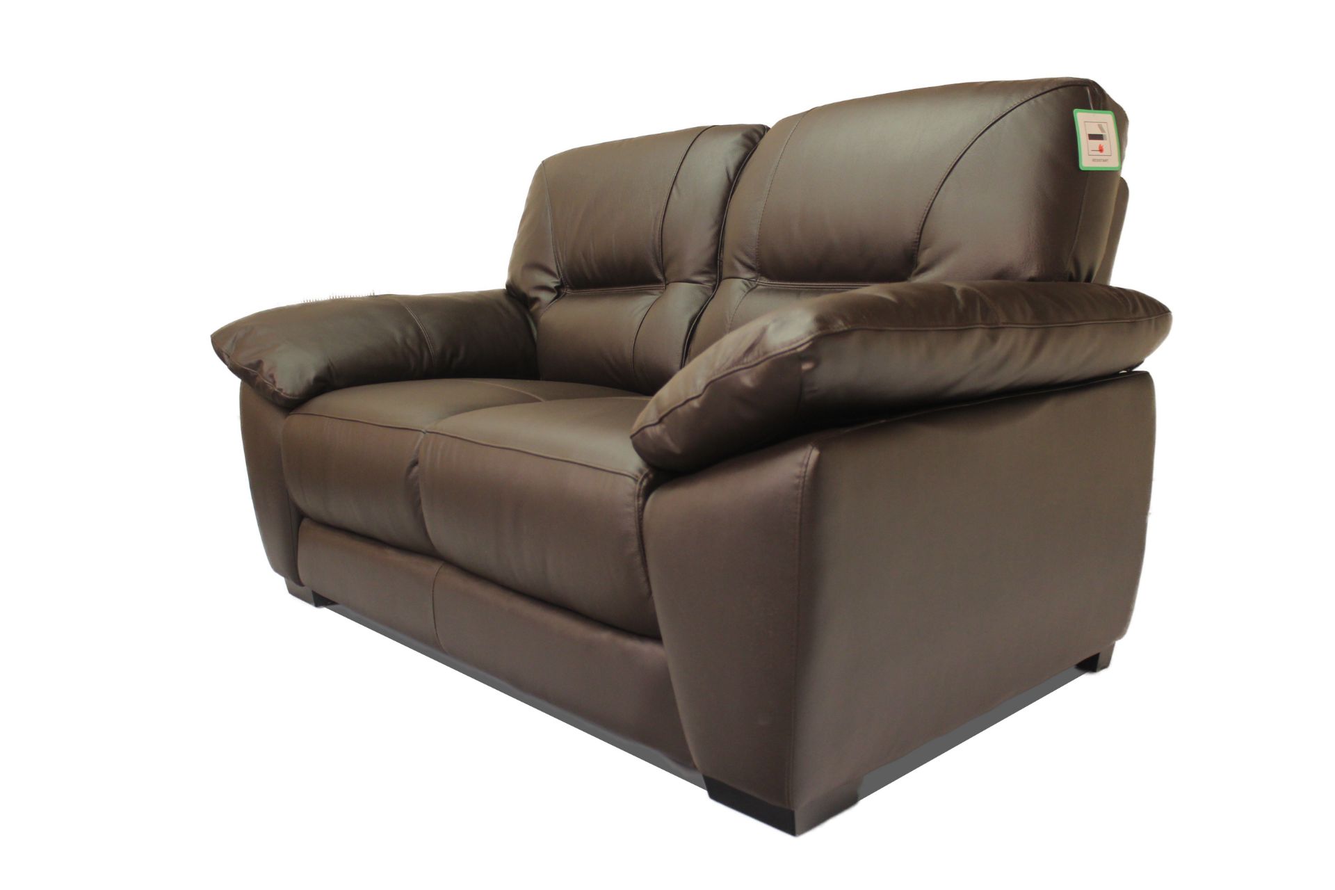 Brown 2 Seat - Real Leather Sofa - Burghley Range