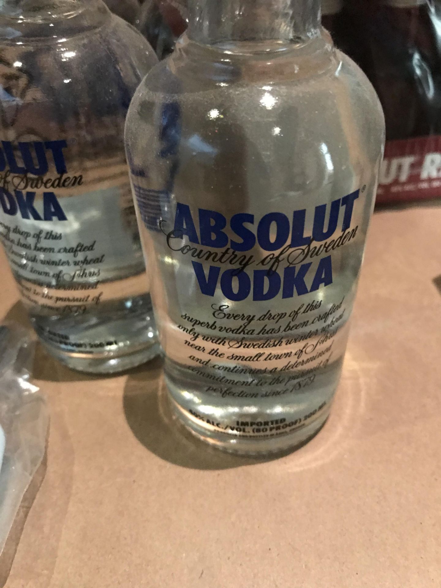 115 Bottles of Absolute Vodka 200ml and Absolute Vodka Raspberry