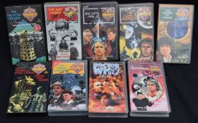 Collection Of 8 SIGNED Dr Who VHS Tapes