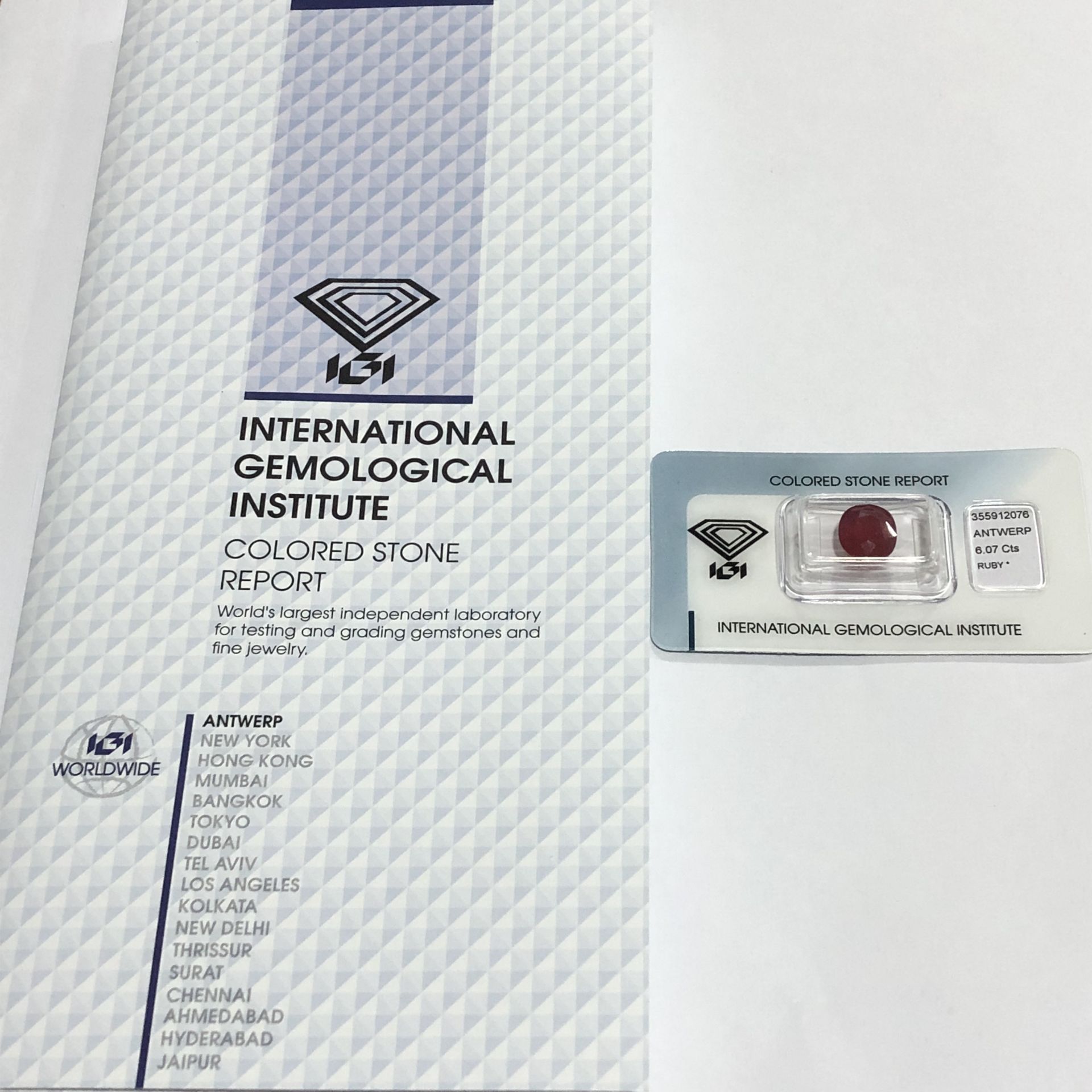 6.07ct Natural Ruby with IGI Certificate - Image 3 of 3