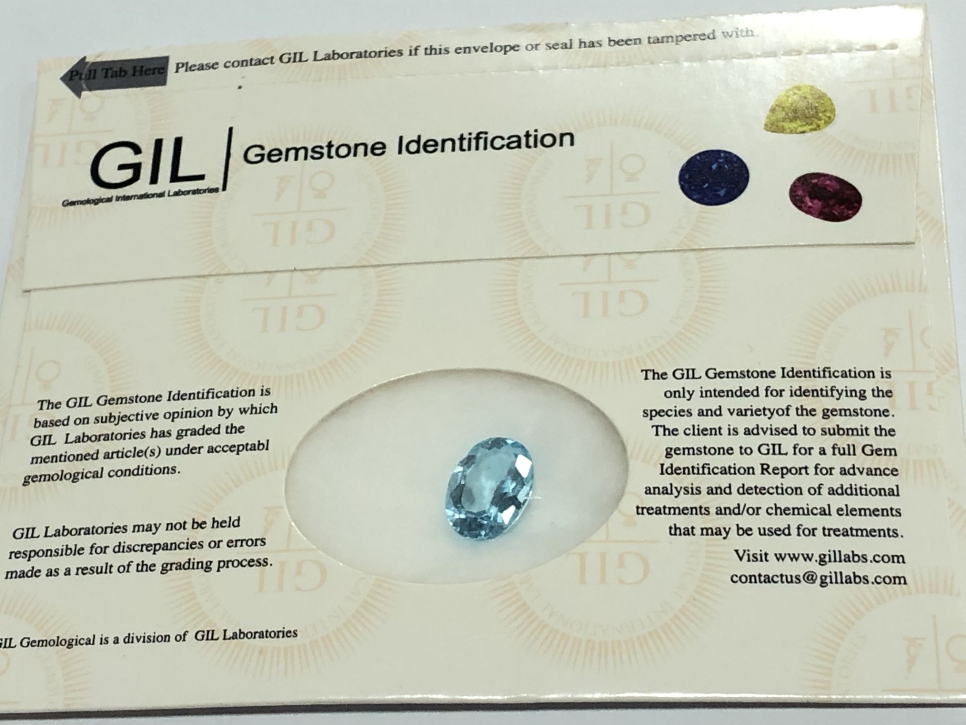 6.79ct Natural Topaz with GIL Certificate