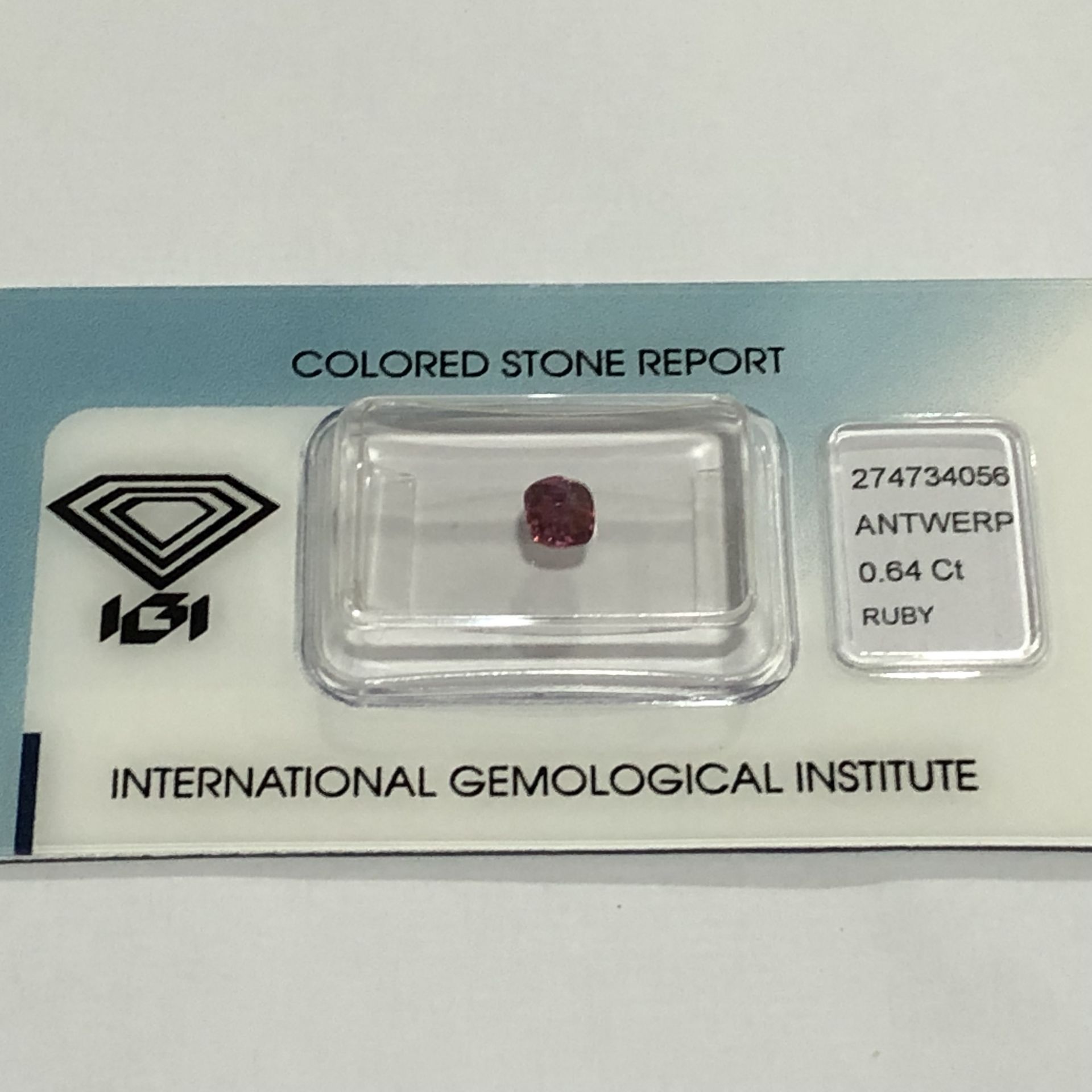 0.64ct Natural Ruby with IGI Certificate - Image 2 of 4