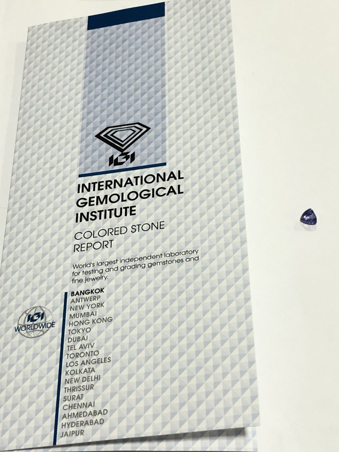 2.02ct Natural Tanzanite with IGI Certificate - Image 4 of 4