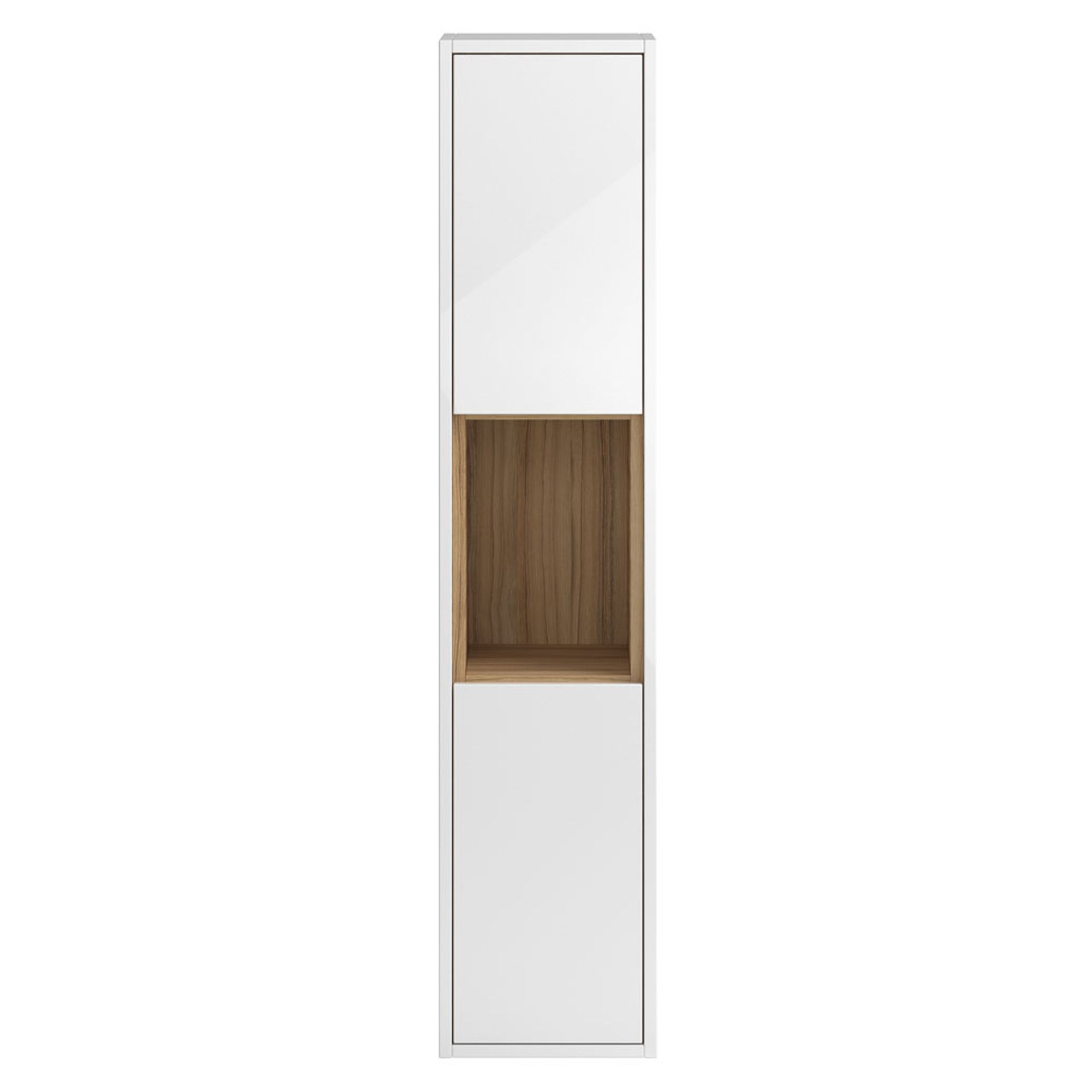 (LP116) 350mm Hudson Reed Coast White Gloss Tall Unit. RRP £369.95. The white gloss and coco bolo