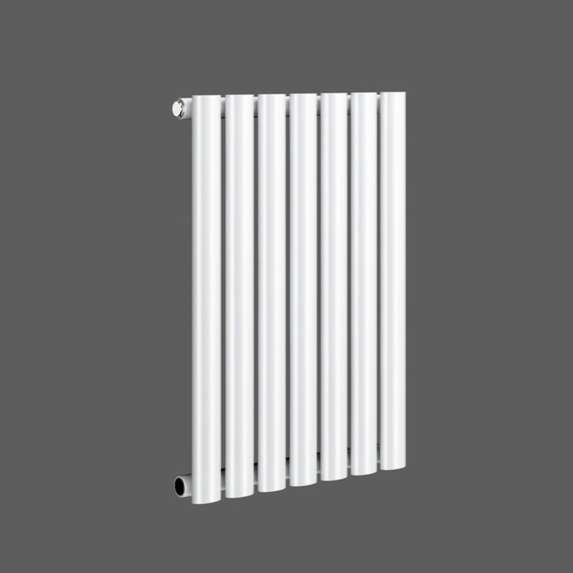 (LP42) 600x420mm White Single Panel Oval Tube Horizontal Radiator. RRP £159.99. Made from high - Image 4 of 5