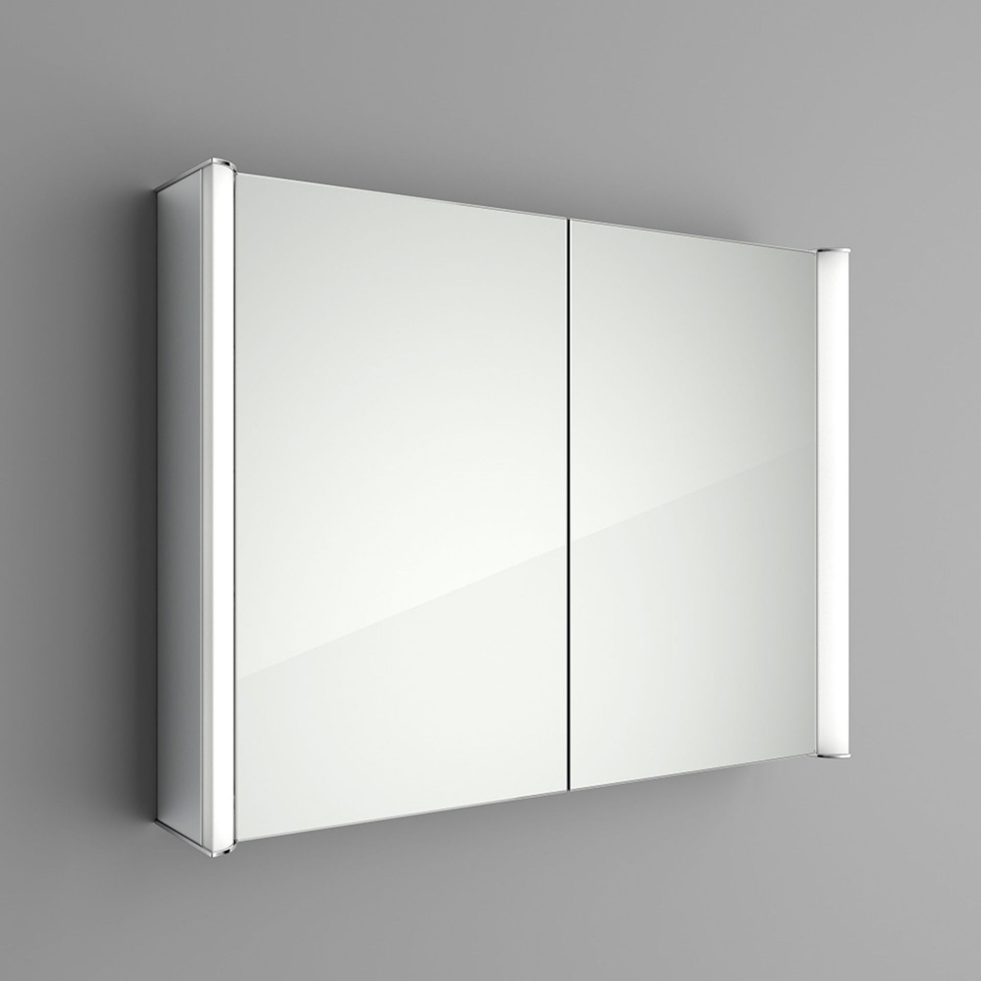 (LP23) 800x600mm Bloom Illuminated LED Mirror Cabinet - Shaver Socket. RRP £499.99. Double Sided - Image 3 of 4