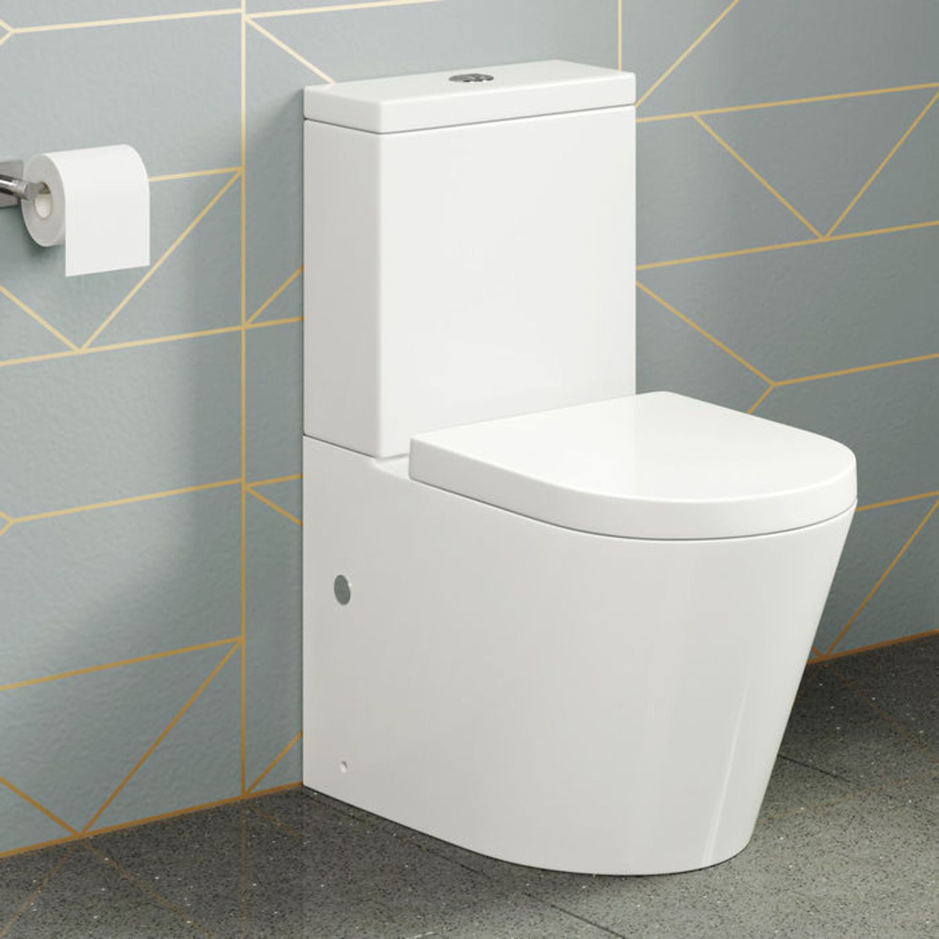 (LP32) Lyon II Close Coupled Toilet & Cistern inc Luxury Soft Close Seat. Lyon is a gorgeous,