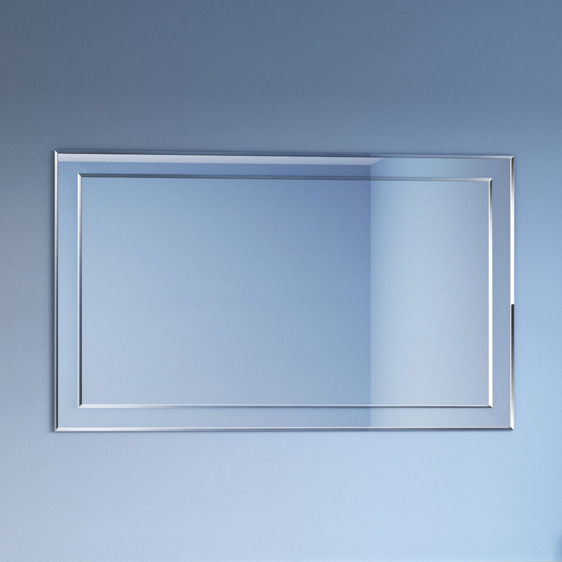 (LP27) 600x1000mm Bevel Mirror. Smooth beveled edge for additional safety and style Supplied fully