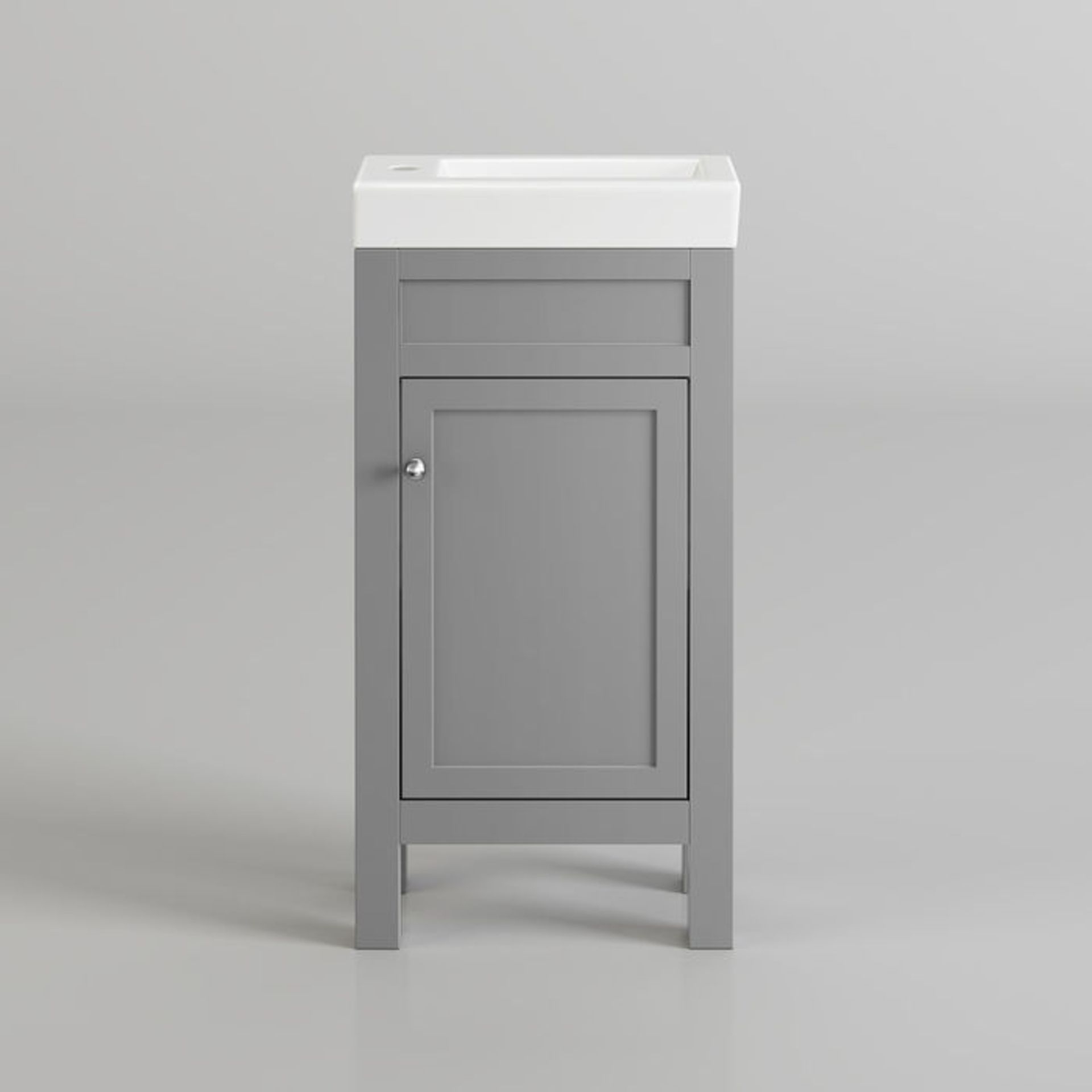 (LP31) 440mm Melbourne Earl Grey Cloakroom Vanity Unit - Floor Standing. RRP £399.99. Comes compelte - Image 6 of 6