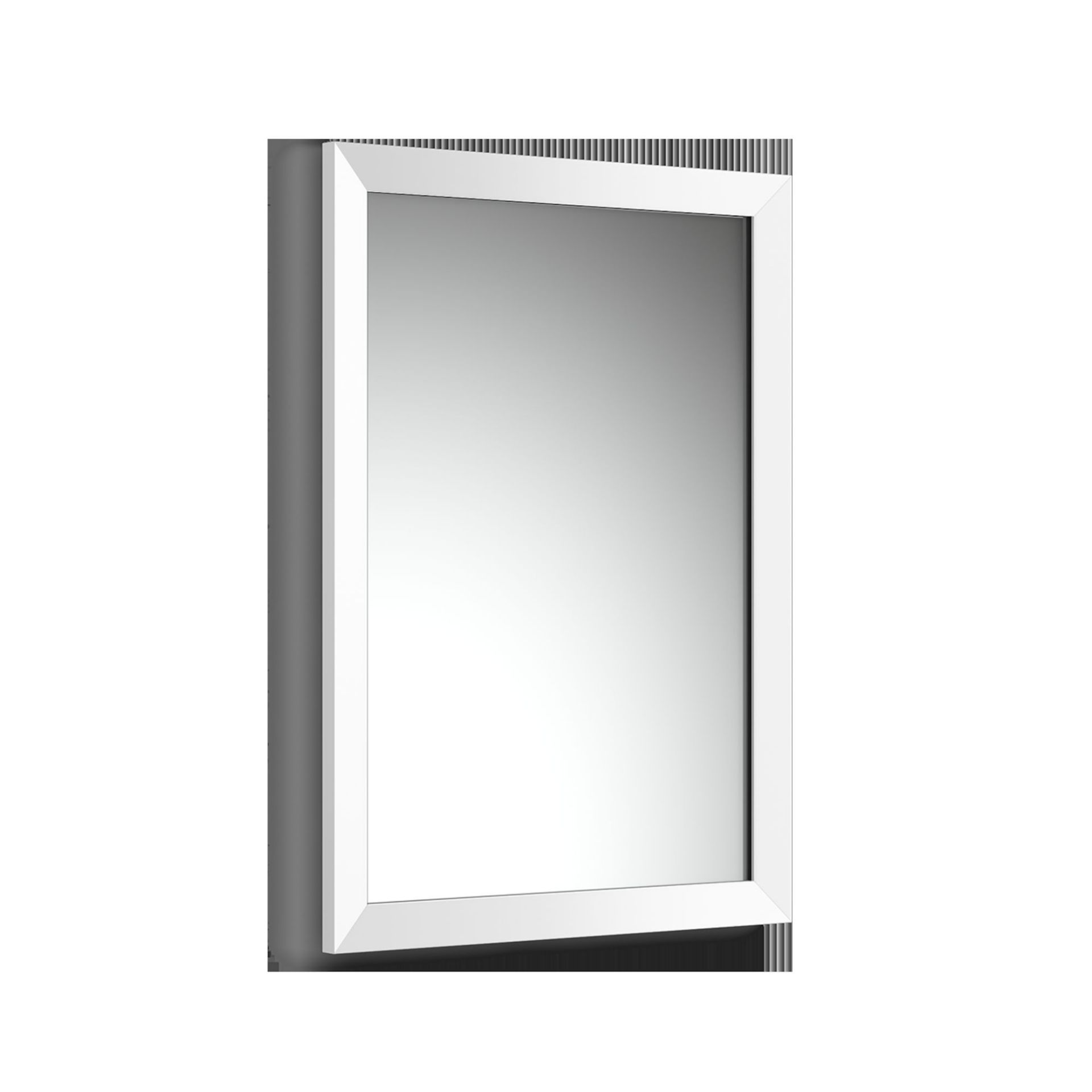 (ZL288) 500x700mm Clover Gloss White Framed Mirror. Made from eco friendly recycled plastics Water - Image 3 of 4