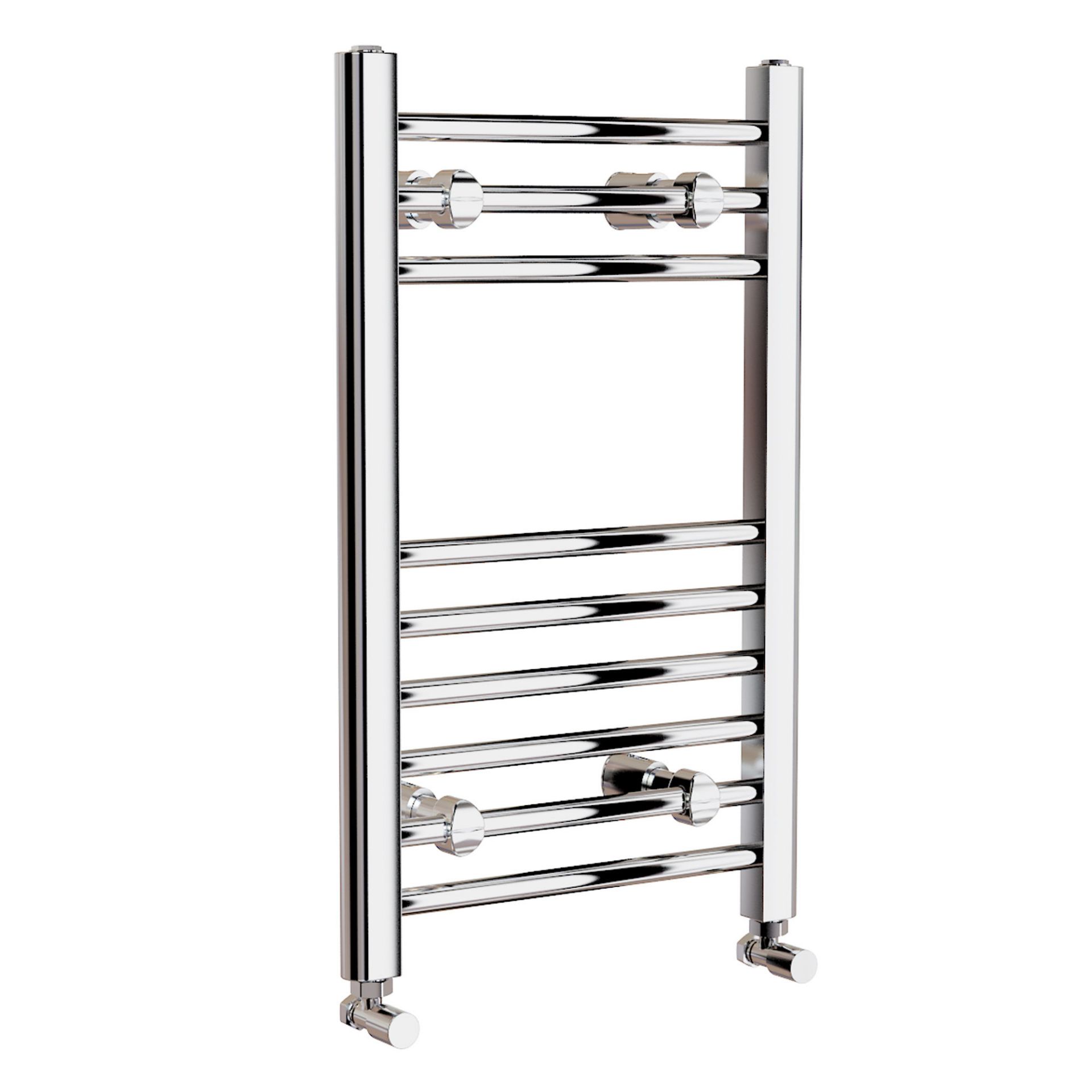 (JM209) 650x400mm Straight Heated Towel Radiator. Low carbon steel chrome plated radiator This