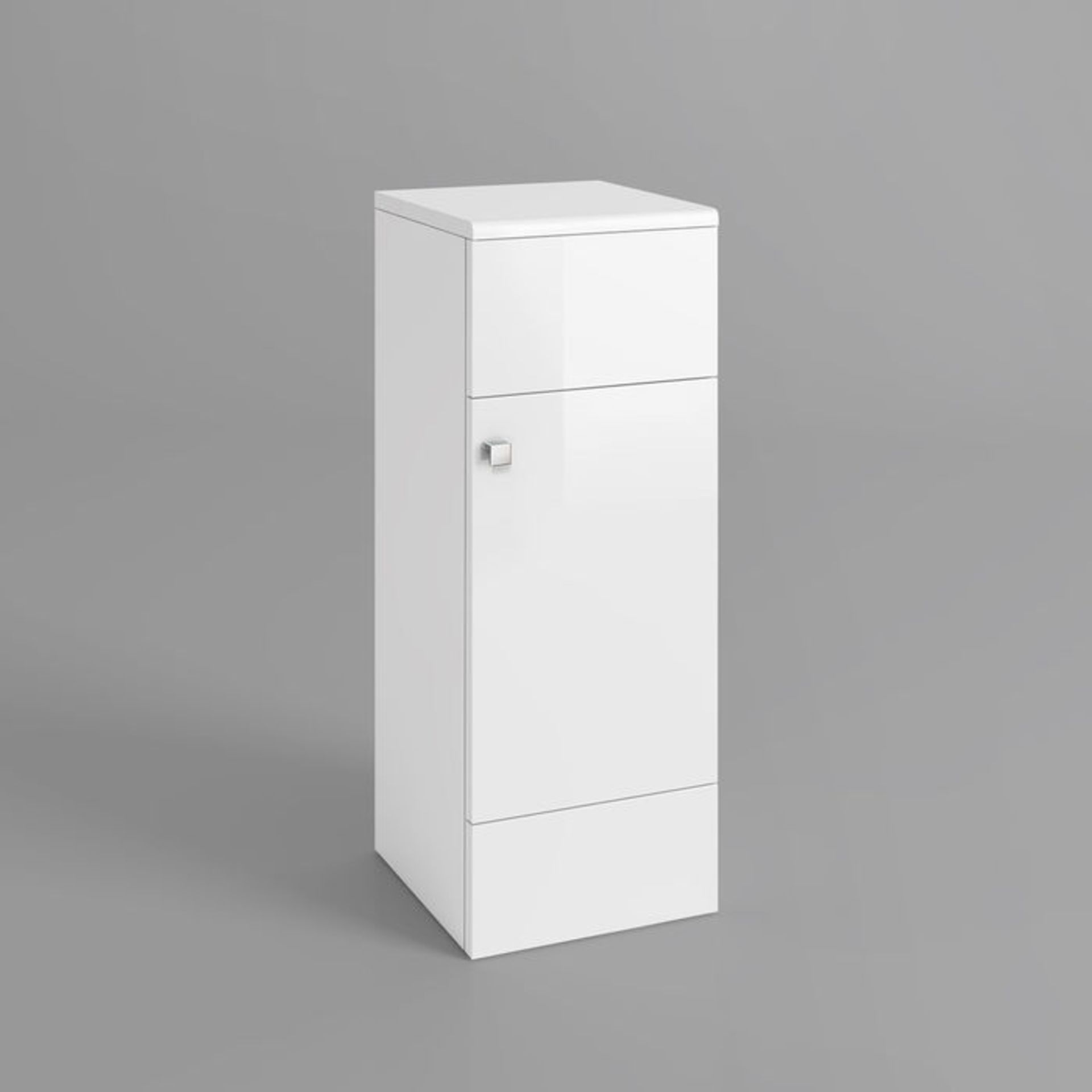 (TY83) 300mm Harper Gloss White Small Side Cabinet Unit. RRP £199.99. Our compact unit offers two - Image 4 of 4