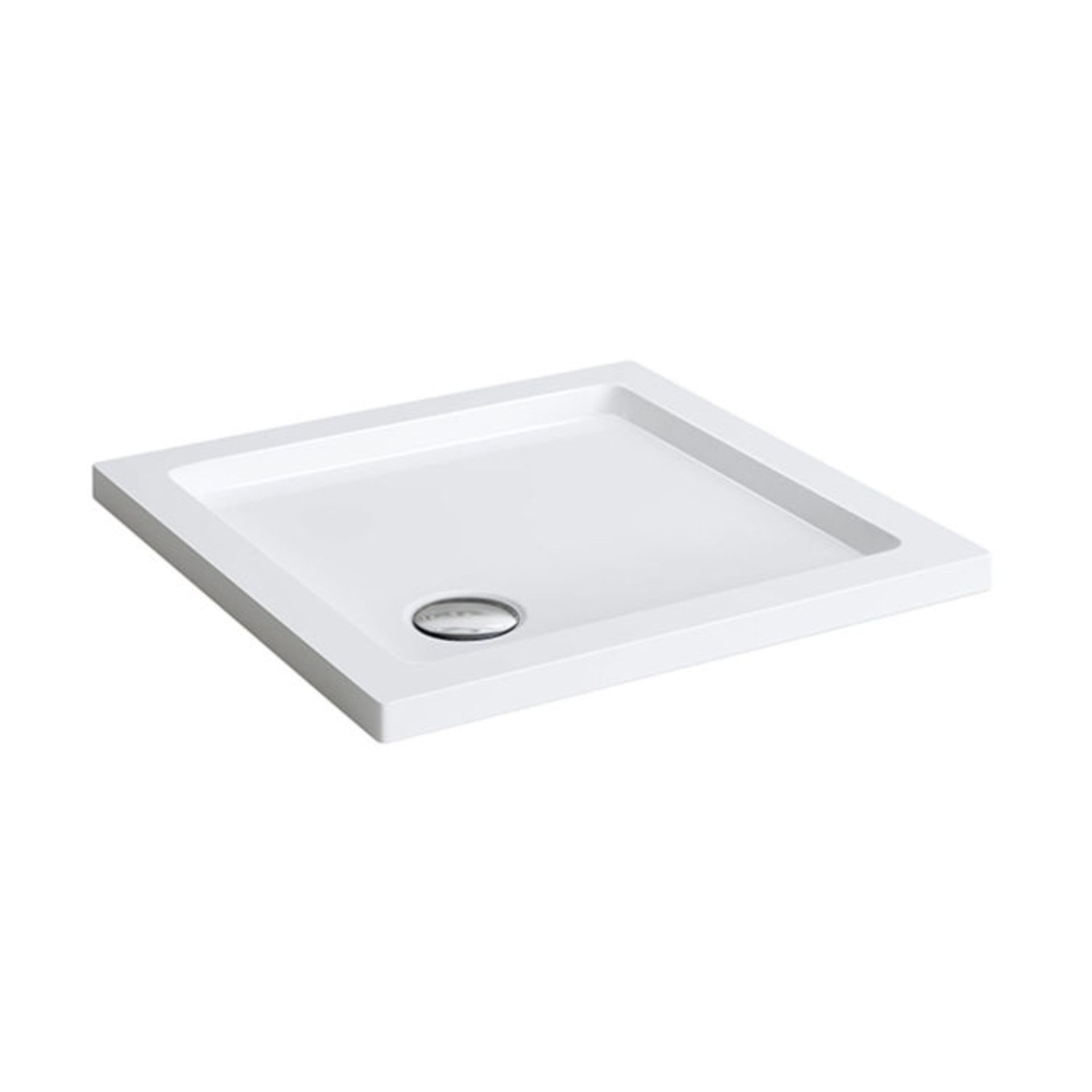 (LP47) 760x760mm Square White Shower Tray.Strong & Slimline low profile design - lightweight without - Image 2 of 3