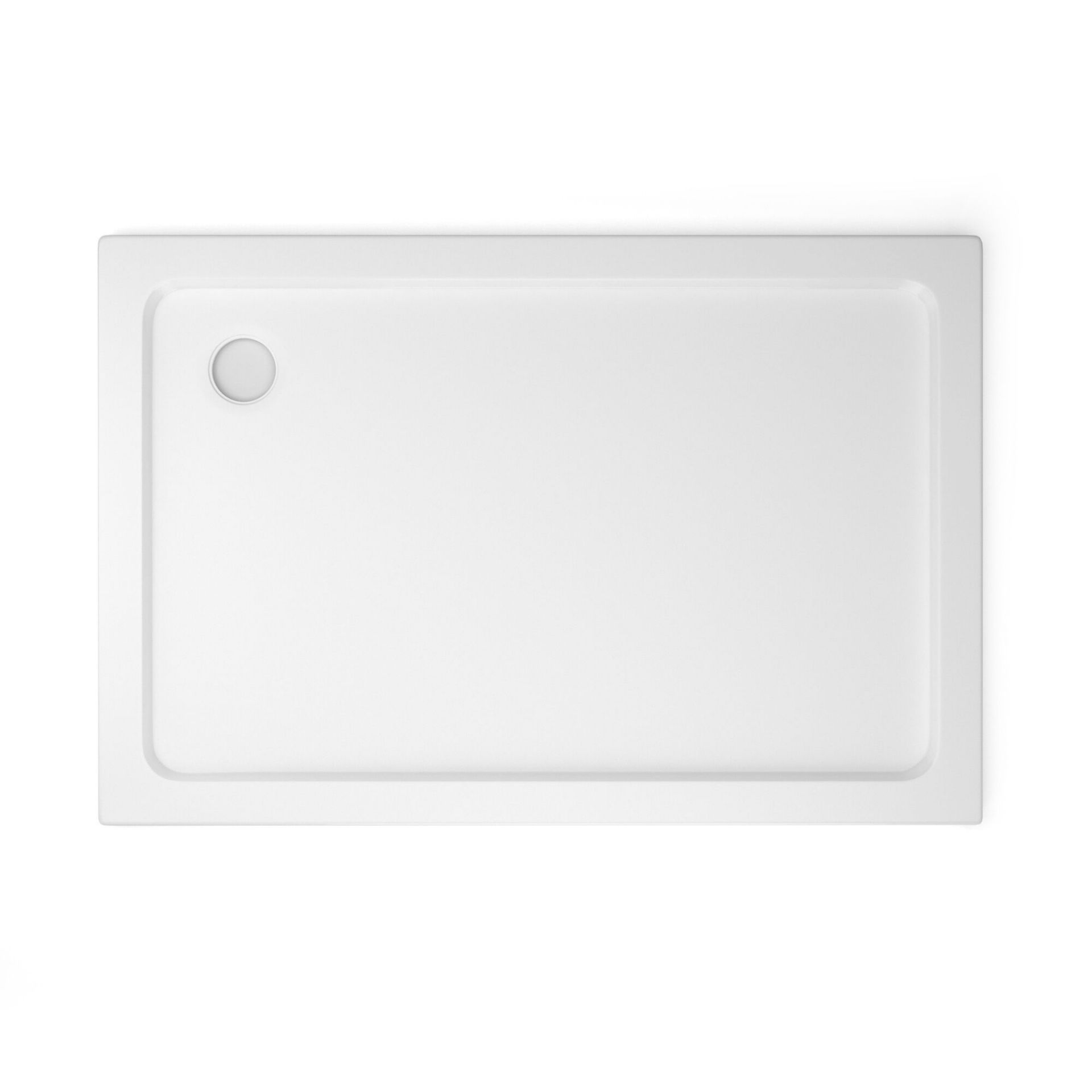 (LP52) 1200x800mm Rectangular Ultra Slim Shower Tray. Constructed from acrylic capped stone resin
