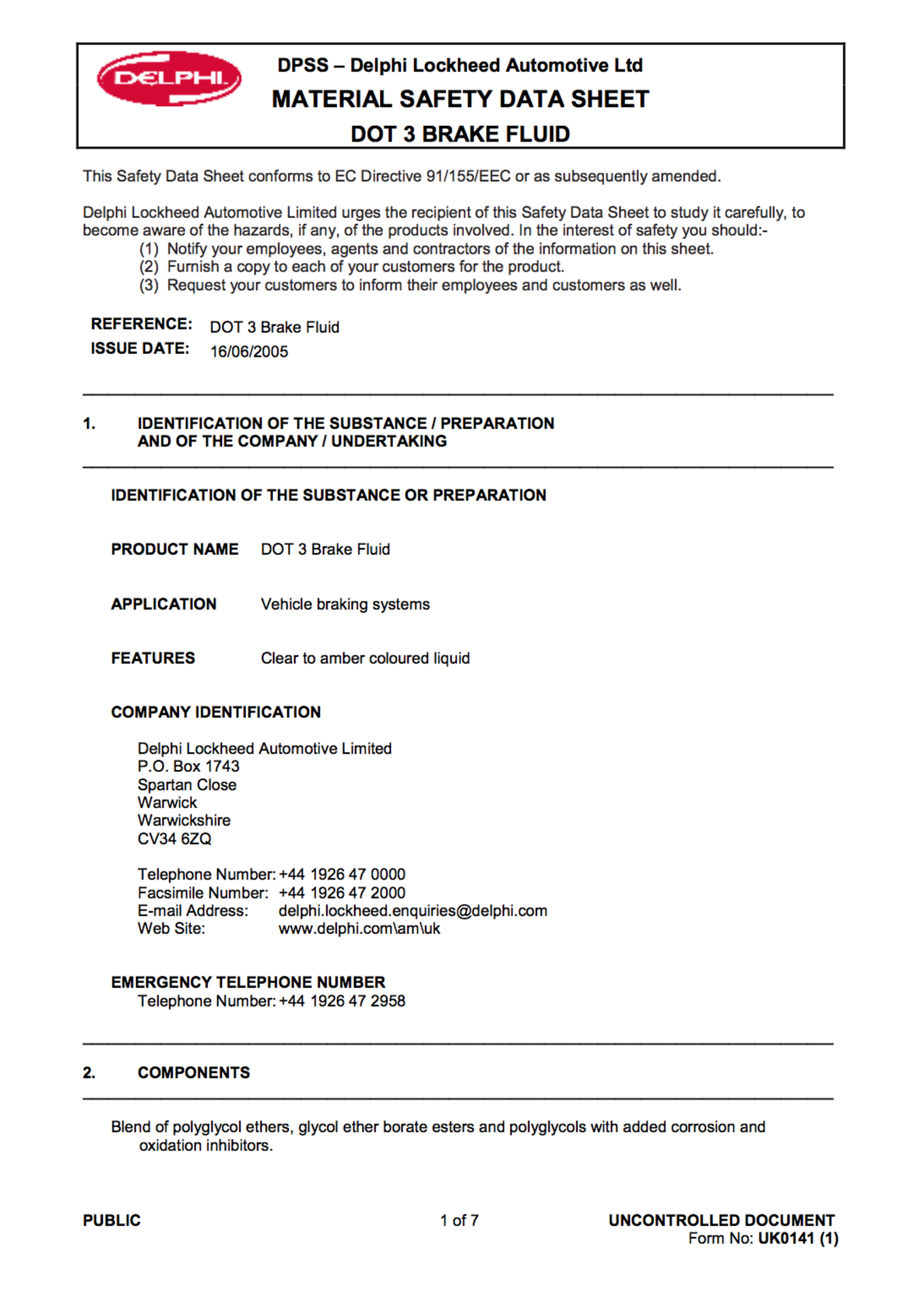 No Reserve Delphi-Lockheed Dot 3 brake fluid - Image 5 of 6