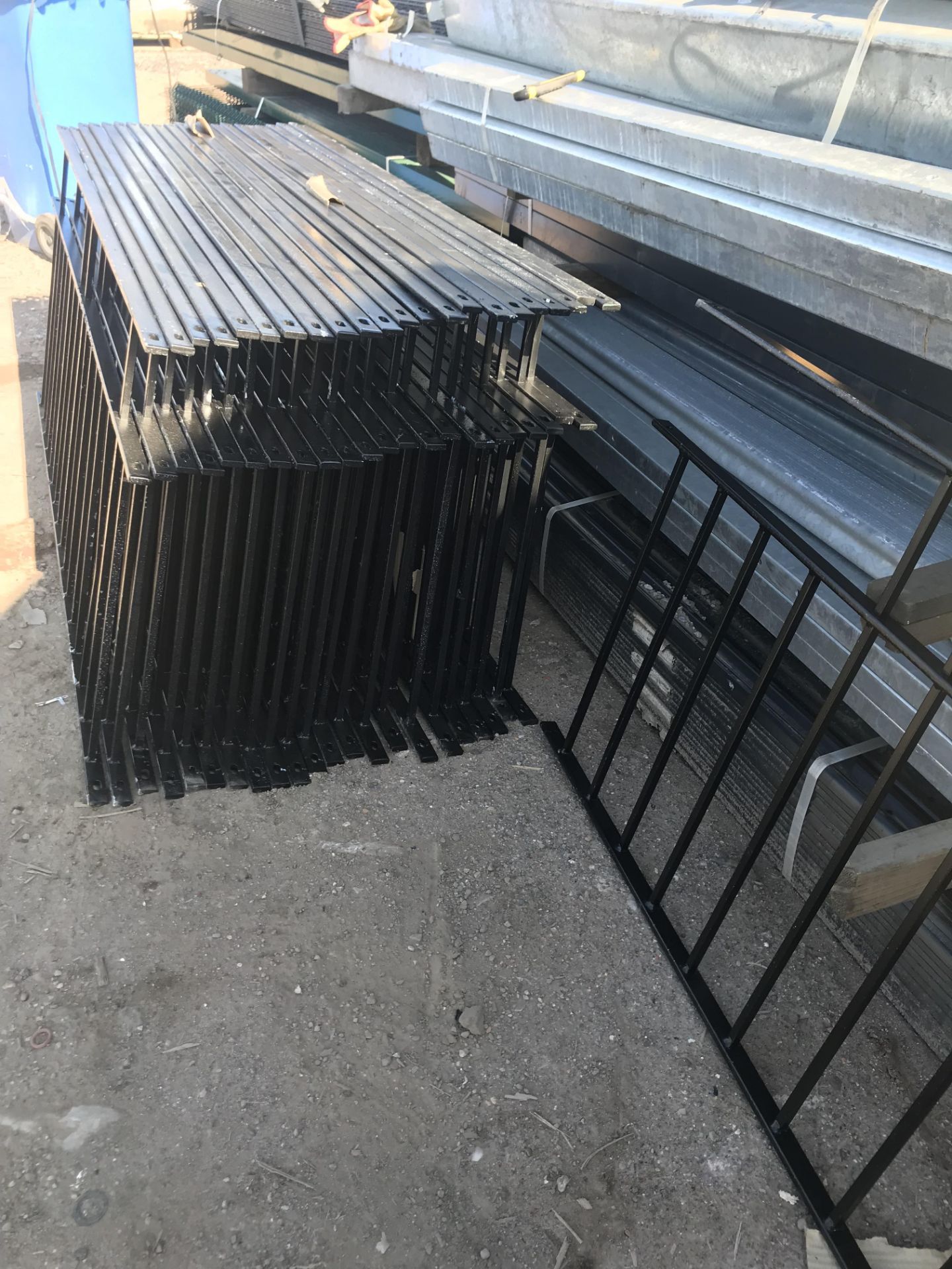 22 x Black Fence Panels