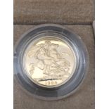 Full Gold pound sovereign Proof