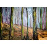Woodlands. Original Landscape Oil Painting On Canvas By Artist Lucy Fiona Morrison