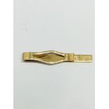 9K yellow Gold Gents Tie Bar, 4.3g