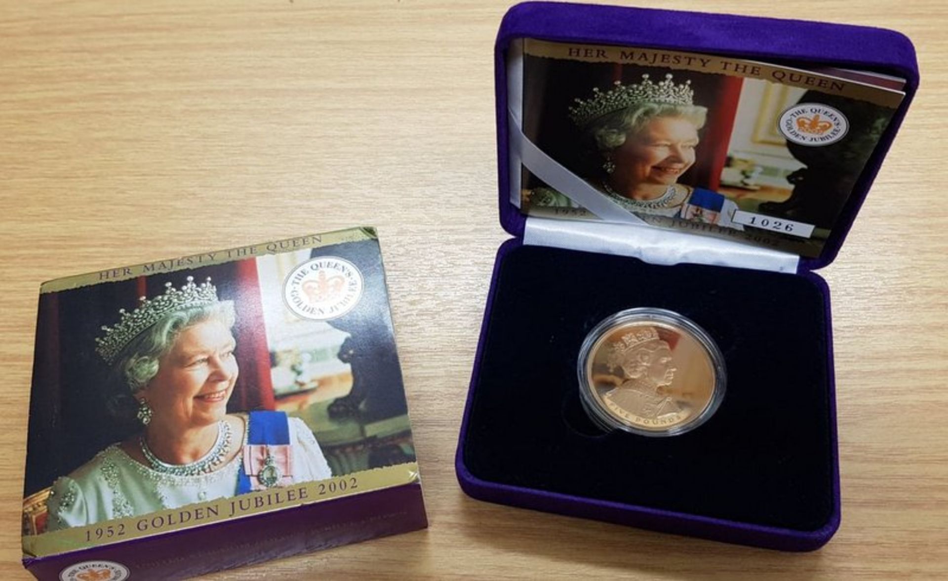 2002 - Gold Five Pound Proof Coin, Golden Jubilee Boxed - Image 5 of 6