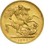 Victoria, Sovereigns 1887 - Very Fine