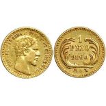Latin America, Guatemala, gold 1-Peso - 1860