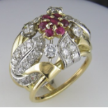 A Fully Restored Handmade/Bespoke Diamond & Ruby Ring