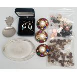 Vintage Retro Parcel of Costume Jewellery Includes Boxed Silver Earrings. Part of a recent Estate