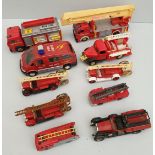 Vintage Collectable 10 x Model Die Cast Vehicles Fire Engines Includes Lesney. Part of a recent