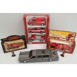 Vintage Collectable 6 x Model Die Cast Vehicles Includes Fire Engines and Fire Fighters. Part of a