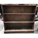 Antique Vintage Early 20th Century Hardwood Bookcase. Measures 3 foot 6 inches tall by 4 feet 6