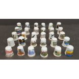 Vintage Collectable Parcel of 30 Assorted Thimbles Various Themes and Locations. Part of a recent