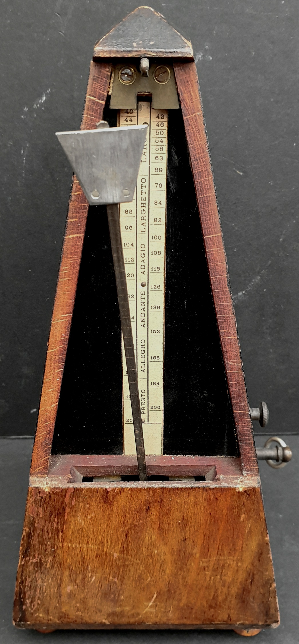 Antique Victorian Edwardian Mahogany Maelzel Metronome With Bell. Part of a recent Estate Clearance. - Image 2 of 5