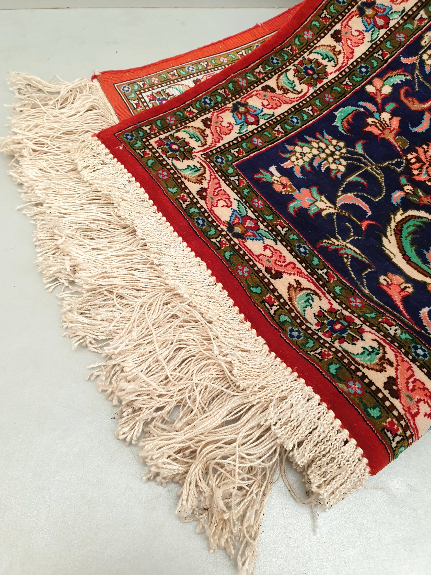 Vintage Afghan Silk Prayer Rug 23 inches by 32 inches. Part of a recent Estate Clearance. Location - Image 2 of 5