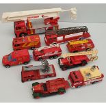 Vintage Collectable 10 x Model Die Cast Vehicles Fire Engines Includes Matchbox. Part of a recent