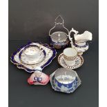 Antique Parcel Ceramics Includes Derby Cup & Saucer Early 1800's & Wedgwood. The Derby cup