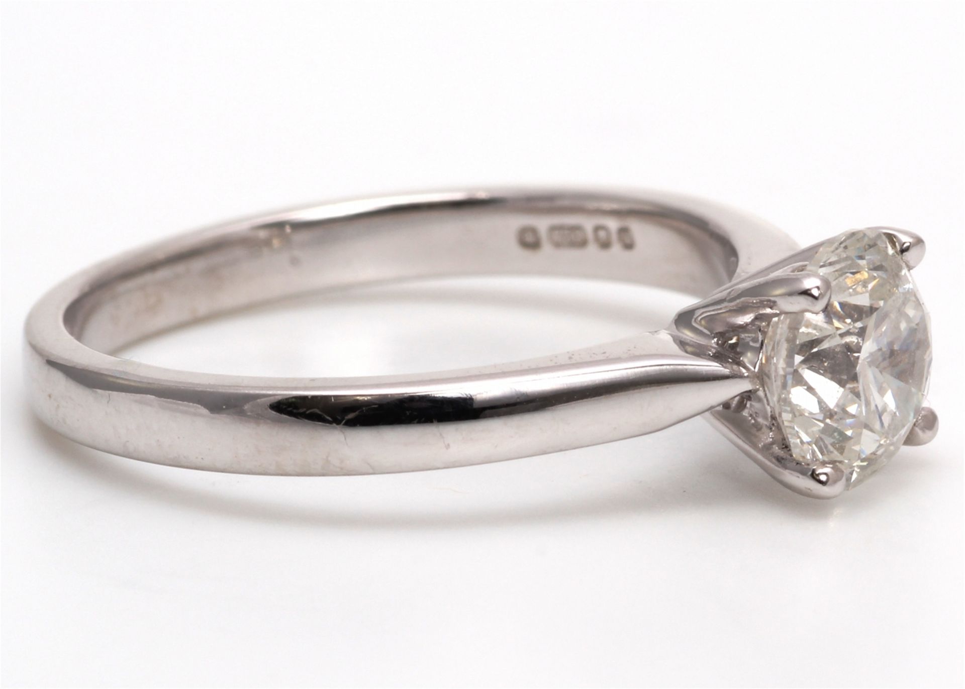 18k White Gold Single Stone Diamond Ring 1.05 - Image 4 of 4