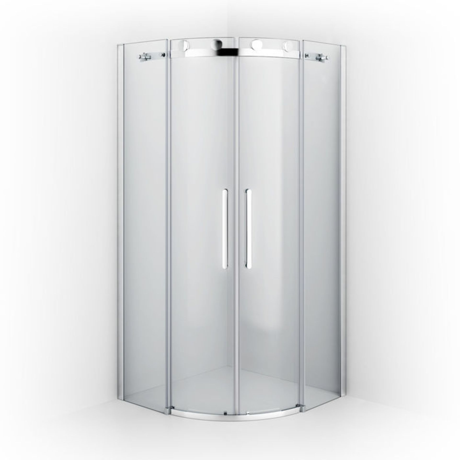 (ND58) 800x800mm - 8mm - Designer Frameless EasyClean Quadrant Shower Enclosure. RRP £499.99. 8mm - Bild 4 aus 5