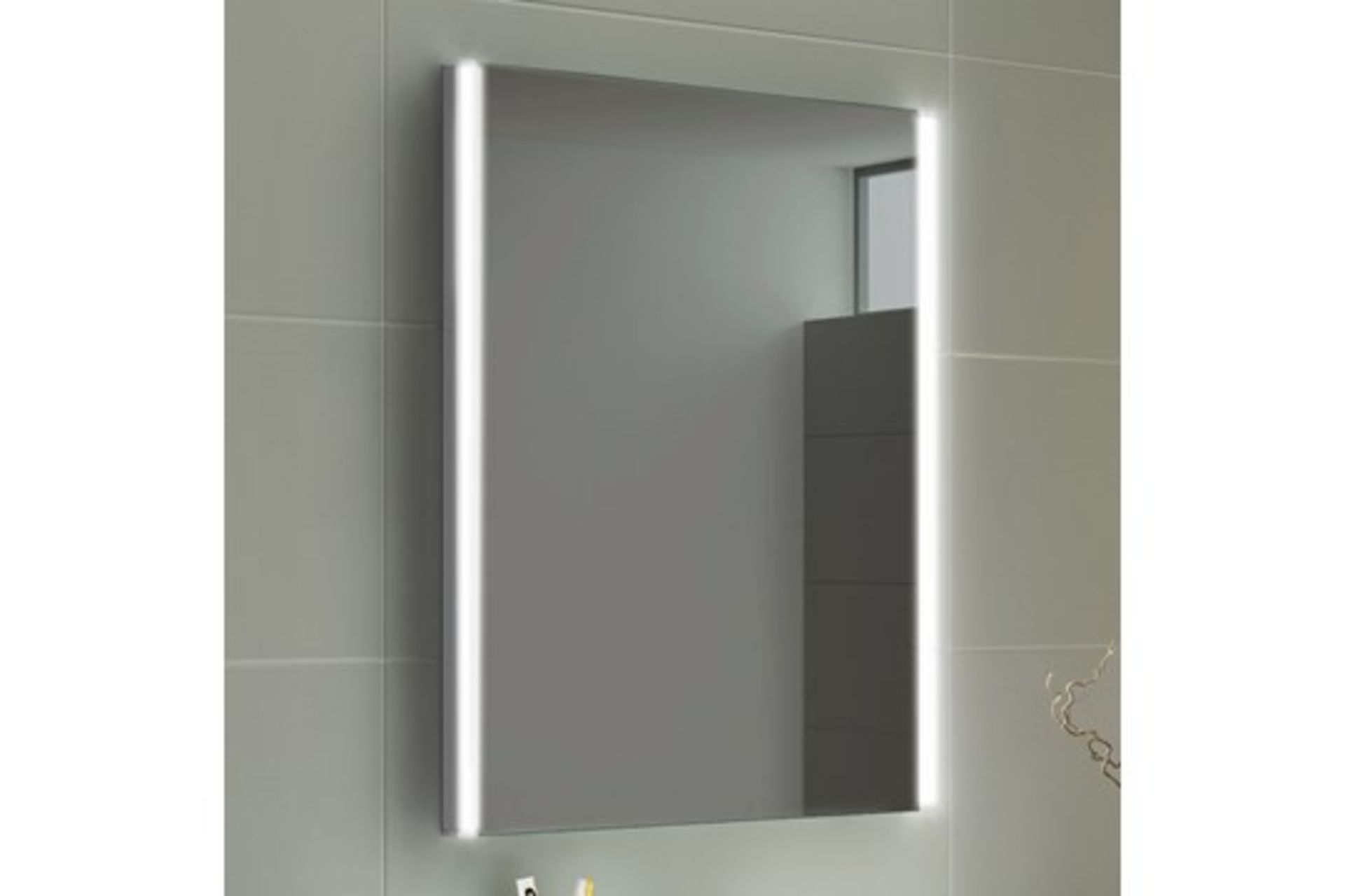 (ZL289) 500x700mm Denver Illuminated LED Mirror - Battery Operated.