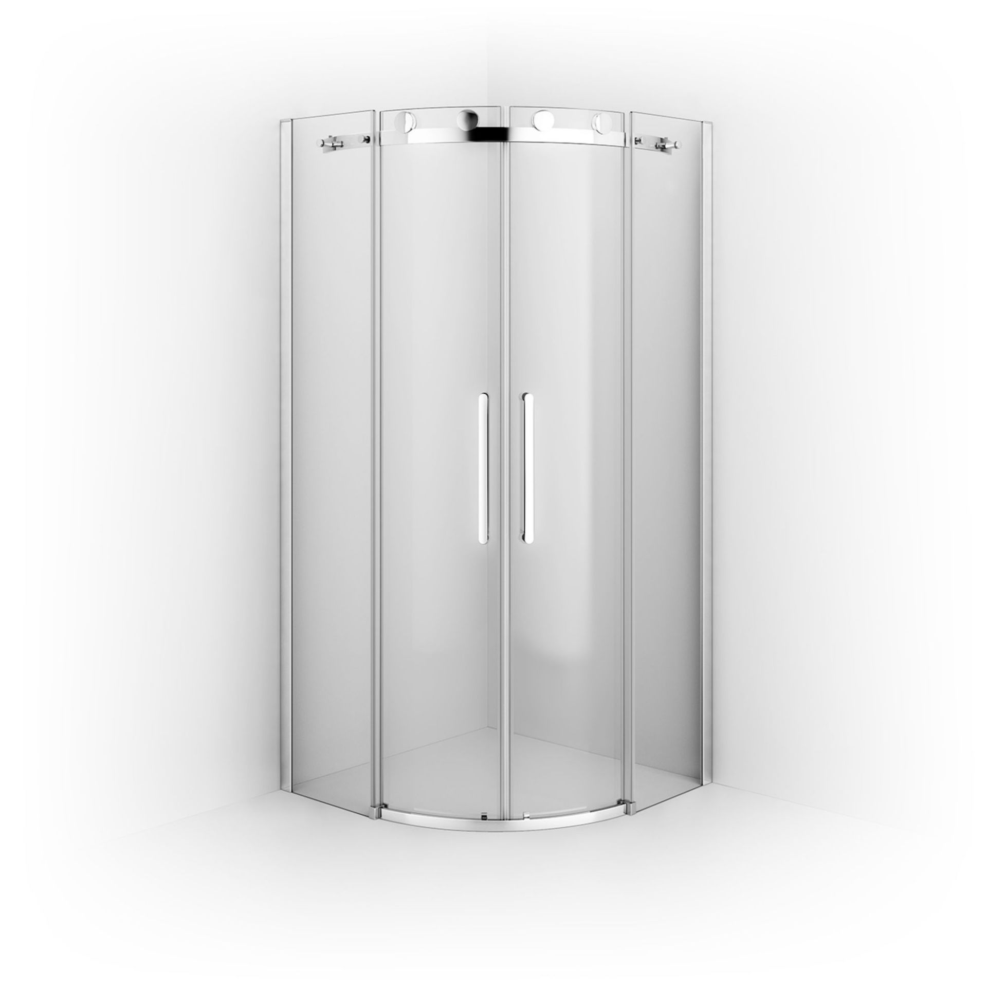 (CS39) 900x900mm - 10mm - Premium Frameless EasyClean Quadrant Shower Enclosure. RRP £499.99. 10mm - Image 5 of 5