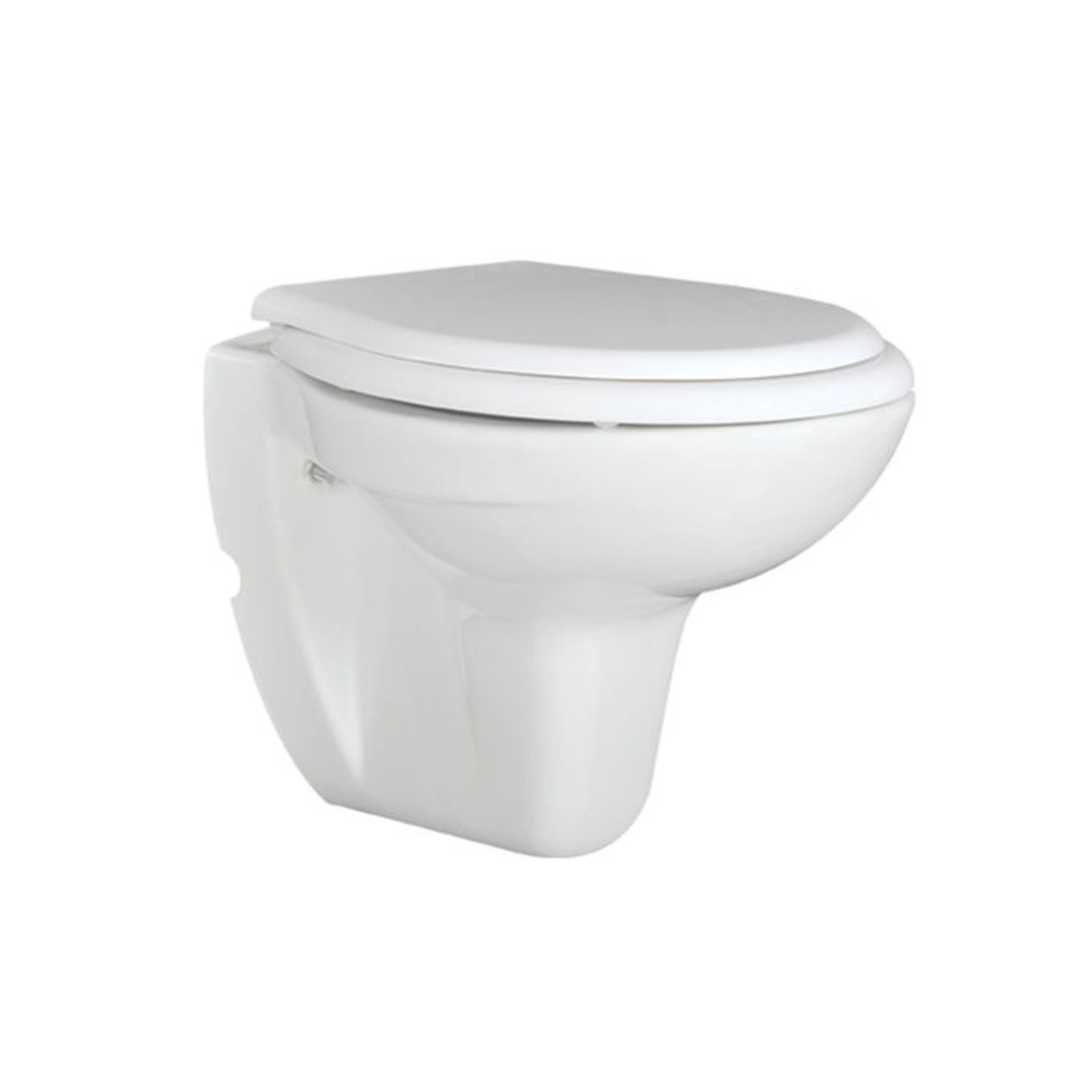 (CS40) Quartz Wall Hung Toilet & Seat. Manufactured from White Vitreous China and finished with a